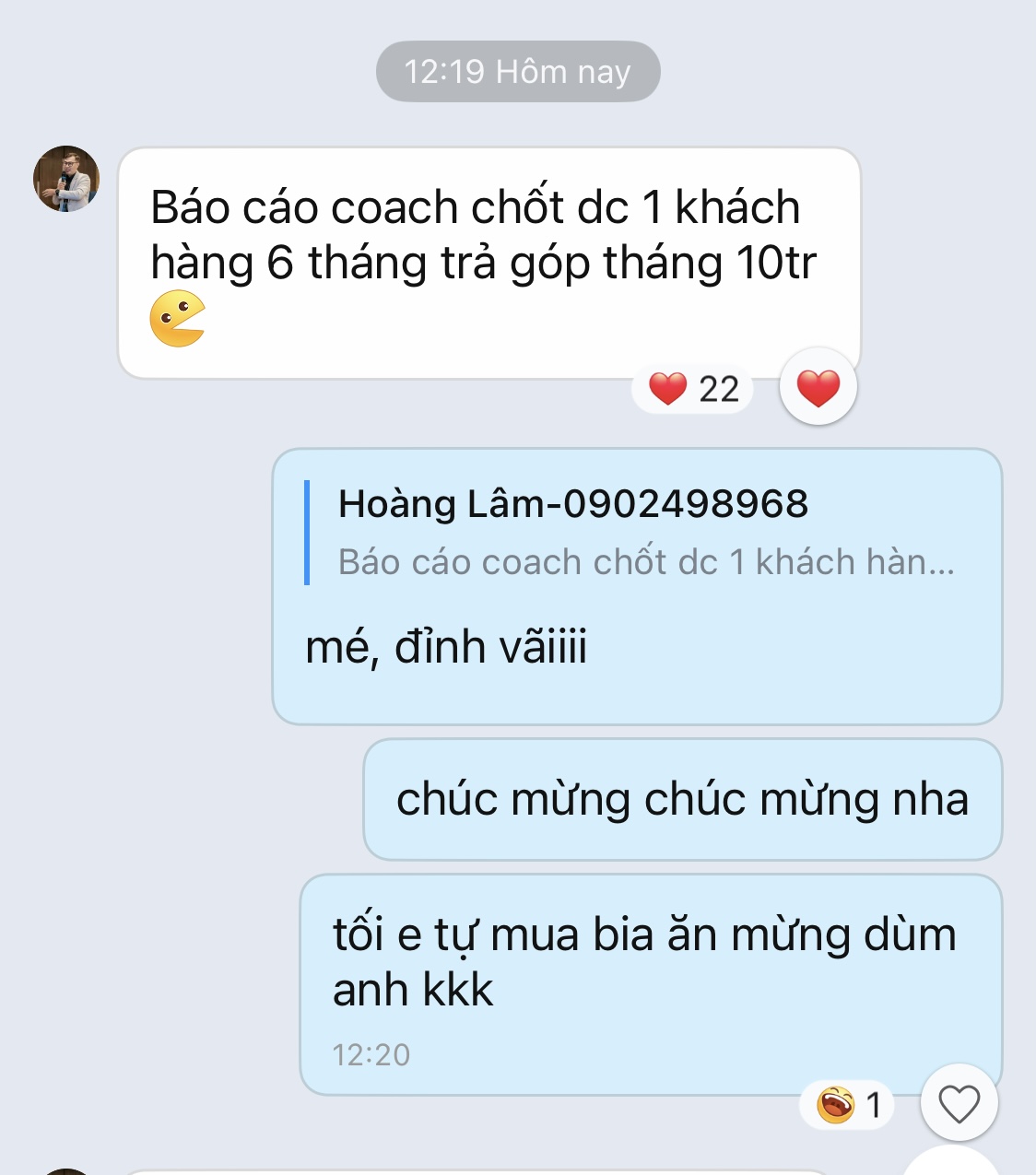 Tin nhắn học viên